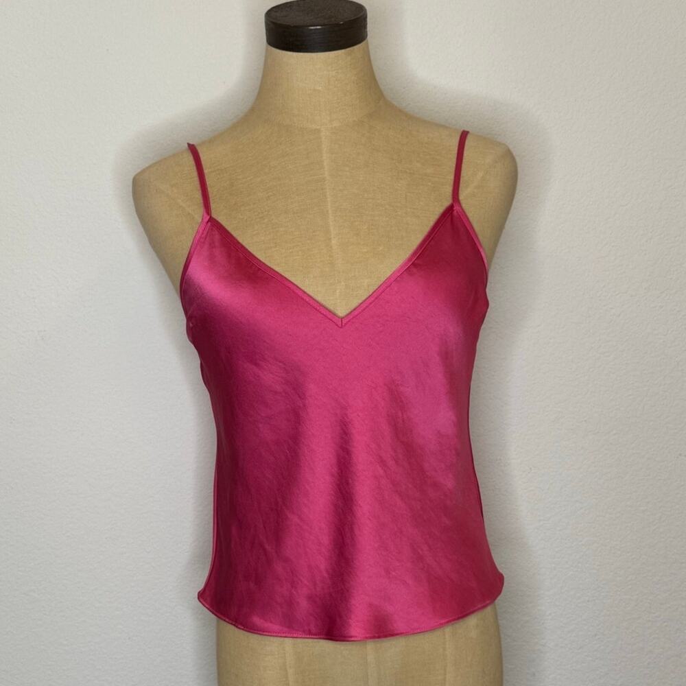 Sunday Best Aritzia Pink Satin Spaghetti cami Top Shirt Women  Size S